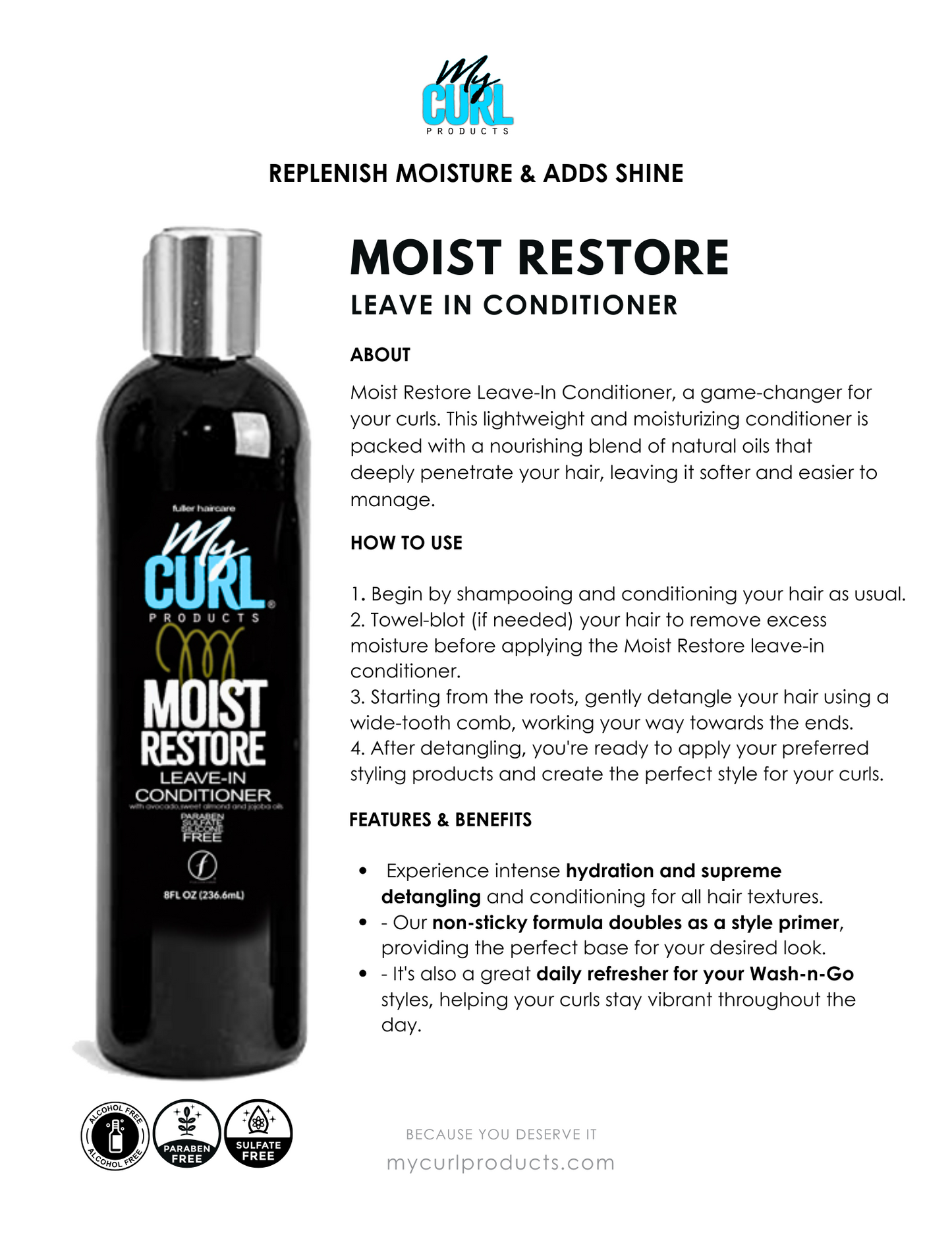 MOIST RESTORE LEAVE IN CONDITIONER PRO (32OZ SIZE)