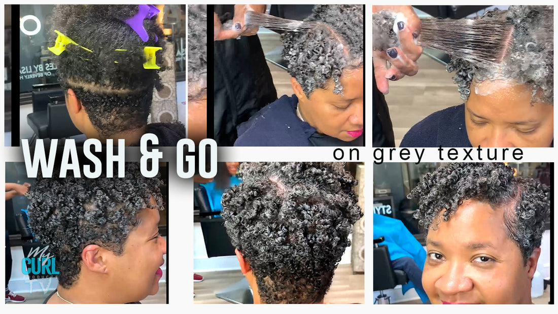 Wash & Go tutorial grey hair natural