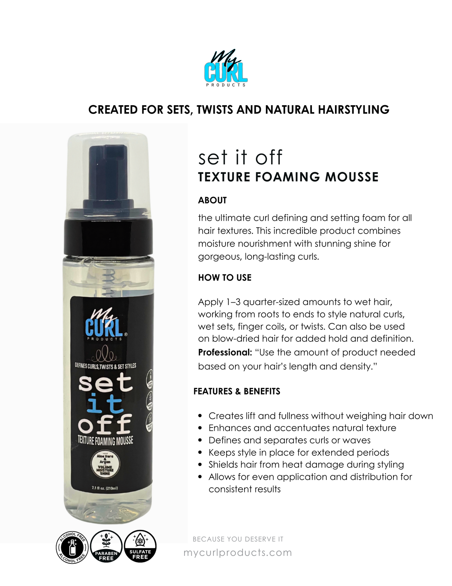 SET IT OFF TEXTURE FOAMING MOUSSE